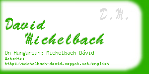 david michelbach business card